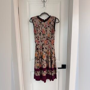 Missoni Floral A-line Midi Dress Crew Neck Sleeveless